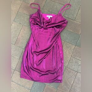 Sincerely Jules pink metallic mini dress NWOT